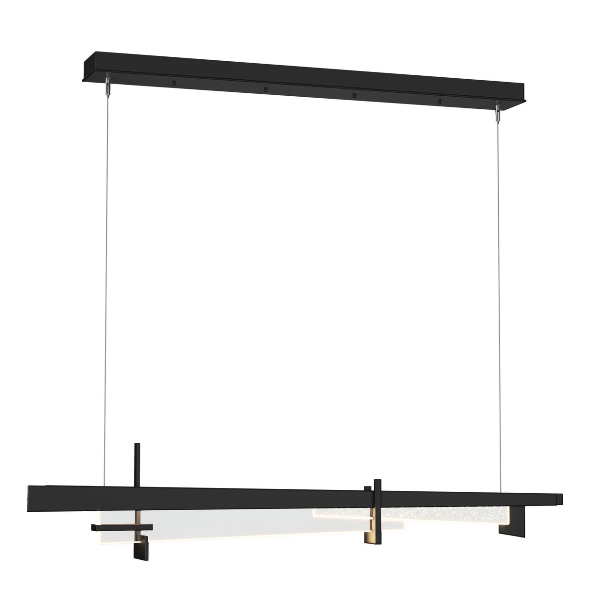 Hubbardton Forge 2019 Black Clear Glass (ZM) Standard Tenon LED Pendant