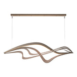 Hubbardton Forge 2019 Bronze Standard Crossing Waves LED Pendant