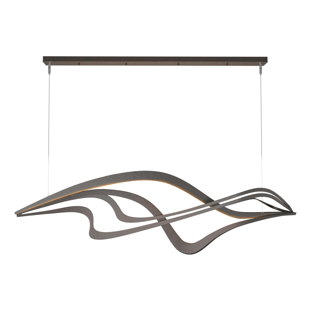 Hubbardton Forge 2019 Oil Rubbed Bronze Standard Crossing Waves LED Pendant