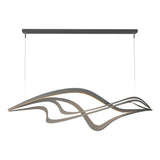 Hubbardton Forge 2019 Natural Iron Standard Crossing Waves LED Pendant