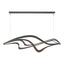 Hubbardton Forge 2019 Black Standard Crossing Waves LED Pendant