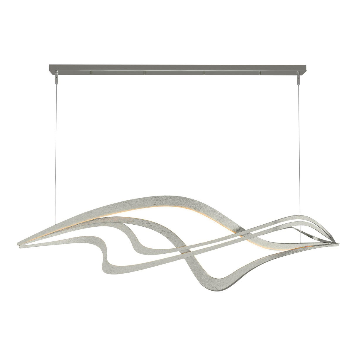 Hubbardton Forge 2019 Sterling Standard Crossing Waves LED Pendant