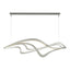 Hubbardton Forge 2019 Sterling Standard Crossing Waves LED Pendant