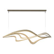 Hubbardton Forge 2019 Soft Gold Standard Crossing Waves LED Pendant