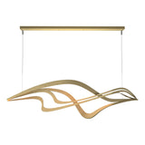 Hubbardton Forge 2019 Modern Brass Standard Crossing Waves LED Pendant