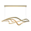 Hubbardton Forge 2019 Modern Brass Standard Crossing Waves LED Pendant