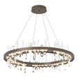 Hubbardton Forge 2019 Bronze Crystal Standard Solitude Circular LED Pendant