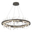 Hubbardton Forge 2019 Dark Smoke Crystal Standard Solitude Circular LED Pendant