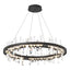 Hubbardton Forge 2019 Black Crystal Standard Solitude Circular LED Pendant