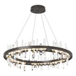 Hubbardton Forge 2019 Oil Rubbed Bronze Crystal Standard Solitude Circular LED Pendant