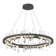 Hubbardton Forge 2019 Natural Iron Crystal Standard Solitude Circular LED Pendant