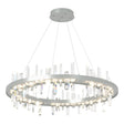 Hubbardton Forge 2019 Vintage Platinum Crystal Standard Solitude Circular LED Pendant
