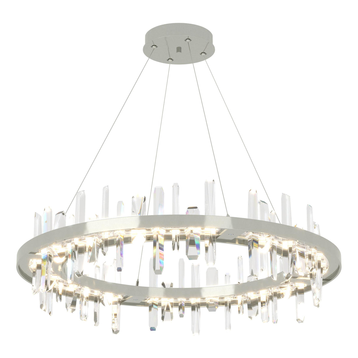 Hubbardton Forge 2019 Sterling Crystal Standard Solitude Circular LED Pendant