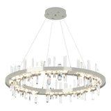 Hubbardton Forge 2019 Sterling Crystal Standard Solitude Circular LED Pendant