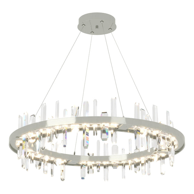 Hubbardton Forge 2019 Sterling Crystal Standard Solitude Circular LED Pendant