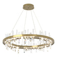 Hubbardton Forge 2019 Modern Brass Crystal Standard Solitude Circular LED Pendant