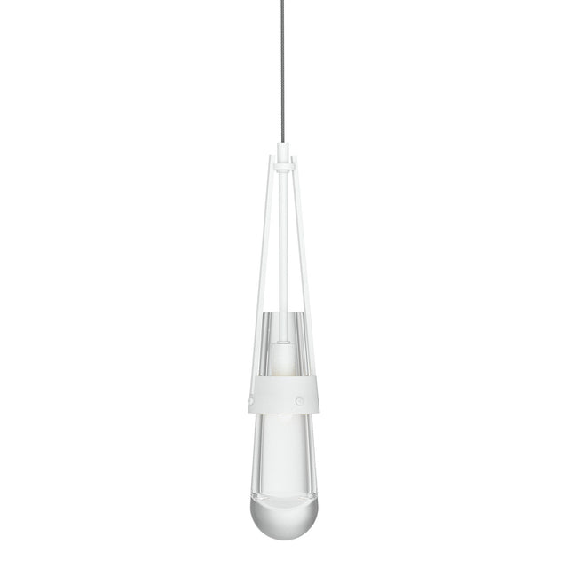 Hubbardton Forge 2013 White Clear Glass (ZM) Standard Link Clear Glass Low Voltage Mini Pendant