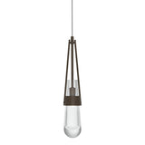 Hubbardton Forge 2013 Bronze Clear Glass (ZM) Standard Link Clear Glass Low Voltage Mini Pendant