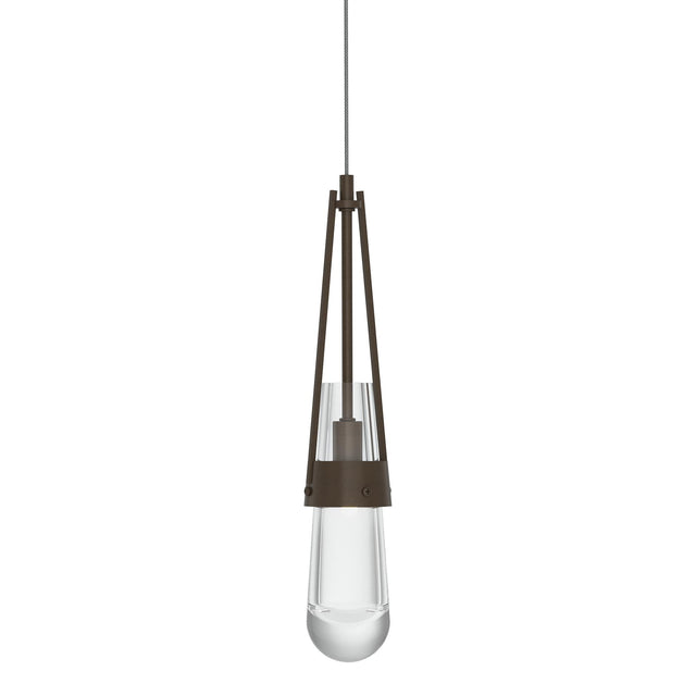 Hubbardton Forge 2013 Bronze Clear Glass (ZM) Standard Link Clear Glass Low Voltage Mini Pendant
