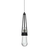 Hubbardton Forge 2013 Black Clear Glass (ZM) Standard Link Clear Glass Low Voltage Mini Pendant