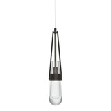 Hubbardton Forge 2013 Oil Rubbed Bronze Clear Glass (ZM) Standard Link Clear Glass Low Voltage Mini Pendant