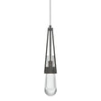 Hubbardton Forge 2013 Natural Iron Clear Glass (ZM) Standard Link Clear Glass Low Voltage Mini Pendant