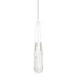 Hubbardton Forge 2022 White Clear Bubble Glass (YG) Standard Link Blown Glass Low Voltage Mini Pendant