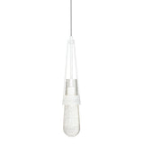 Hubbardton Forge 2022 White Clear Bubble Glass (YG) Standard Link Blown Glass Low Voltage Mini Pendant