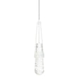 Hubbardton Forge 2022 White Clear Glass with White Threading (YJ) Standard Link Blown Glass Low Voltage Mini Pendant