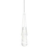 Hubbardton Forge 2022 White Clear Glass with White Threading (YJ) Standard Link Blown Glass Low Voltage Mini Pendant