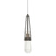 Hubbardton Forge 2022 Dark Smoke Clear Bubble Glass (YG) Standard Link Blown Glass Low Voltage Mini Pendant