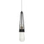 Hubbardton Forge 2022 Black Clear Bubble Glass (YG) Standard Link Blown Glass Low Voltage Mini Pendant