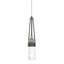 Hubbardton Forge 2022 Dark Smoke Clear Glass with White Threading (YJ) Standard Link Blown Glass Low Voltage Mini Pendant