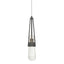 Hubbardton Forge 2022 Natural Iron Clear Bubble Glass (YG) Standard Link Blown Glass Low Voltage Mini Pendant
