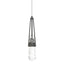 Hubbardton Forge 2022 Natural Iron Clear Glass with White Threading (YJ) Standard Link Blown Glass Low Voltage Mini Pendant