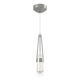Hubbardton Forge 2022 Vintage Platinum Clear Bubble Glass (YG) Standard Link Blown Glass Low Voltage Mini Pendant