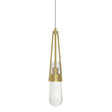 Hubbardton Forge 2022 Modern Brass Clear Bubble Glass (YG) Standard Link Blown Glass Low Voltage Mini Pendant