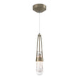 Hubbardton Forge 2022 Soft Gold Clear Glass with White Threading (YJ) Standard Link Blown Glass Low Voltage Mini Pendant