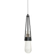 Hubbardton Forge 2022 Ink Clear Bubble Glass (YG) Standard Link Blown Glass Low Voltage Mini Pendant