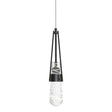 Hubbardton Forge 2022 Ink Clear Glass with White Threading (YJ) Standard Link Blown Glass Low Voltage Mini Pendant
