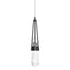 Hubbardton Forge 2022 Ink Clear Glass with White Threading (YJ) Standard Link Blown Glass Low Voltage Mini Pendant