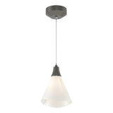 Hubbardton Forge 2022 Dark Smoke Spun Frost (SH) Standard Mobius Low Voltage Mini Pendant