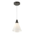 Hubbardton Forge 2022 Oil Rubbed Bronze Spun Frost (SH) Standard Mobius Low Voltage Mini Pendant