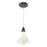 Hubbardton Forge 2022 Oil Rubbed Bronze Spun Frost (SH) Standard Mobius Low Voltage Mini Pendant