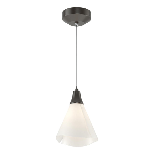 Hubbardton Forge 2022 Oil Rubbed Bronze Spun Frost (SH) Standard Mobius Low Voltage Mini Pendant