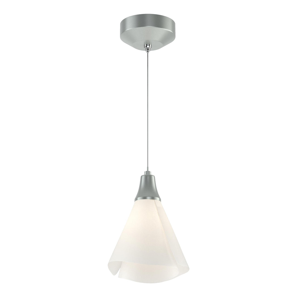 Hubbardton Forge 2022 Vintage Platinum Spun Frost (SH) Standard Mobius Low Voltage Mini Pendant