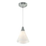 Hubbardton Forge 2022 Vintage Platinum Spun Frost (SH) Standard Mobius Low Voltage Mini Pendant