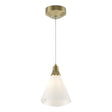 Hubbardton Forge 2022 Modern Brass Spun Frost (SH) Standard Mobius Low Voltage Mini Pendant