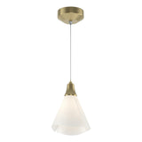 Hubbardton Forge 2022 Modern Brass Spun Frost (SH) Standard Mobius Low Voltage Mini Pendant