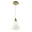 Hubbardton Forge 2022 Modern Brass Spun Frost (SH) Standard Mobius Low Voltage Mini Pendant